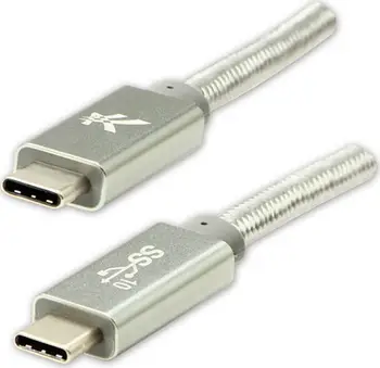 Kabllo USB C në USB C Logo, 1 m, 100W, e bardhë
