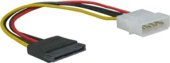 Kabllo Logo, Molex - SATA (24121), 0.2m, shumëngjyrëshe