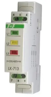Llambë modulare F&F 3-faza 3x230V + N, e gjelbër e kuqe e verdhë LK-713K