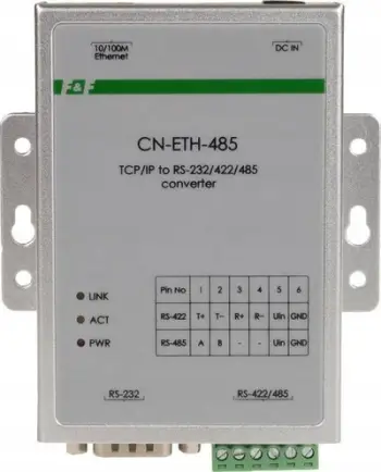 Konvertues rrjeti F&amp;F MAX-CN-ETH-485, RS-232/422/485 në TCP/IP, 10/100 Mb/s, gri