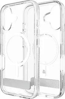 Mbështjellës Zagg Crystal Palace Snap Kickstand për iPhone 16, Transparent - 3