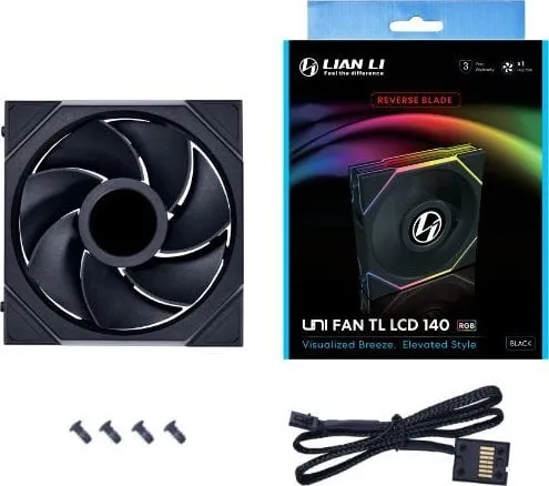 Ftohës Lian Li Uni TL LCD 140 RGB Reverse Blade, 140 mm - 4