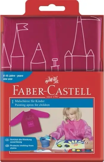 Përparëse për pikturë për fëmijë Faber-Castell (201204 FC), e kuqe