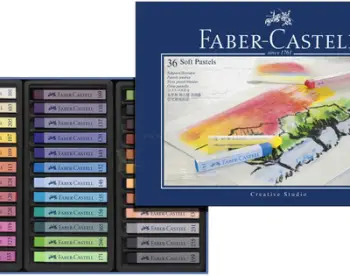 Set pastelë të butë Faber-Castell STUDIO QUALITY 128336, 36 ngjyra, multikolor