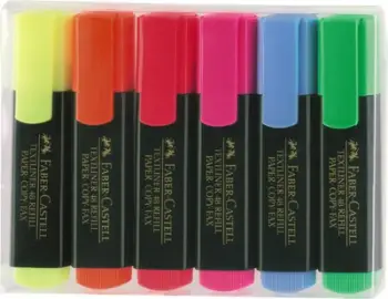 Set markues Faber-Castell TEXTLINER 48, 6 copë, multingjyrësh, i mbushshëm