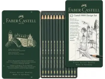 Lapsa Faber-Castell 9000, 12 copë, të gjelbër