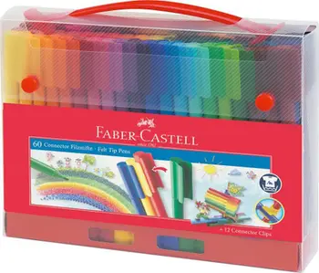 Set markerash Faber-Castell CONNECTOR 60 copë, multikolor