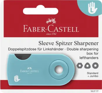 Mprehëse lapsash Faber Castell Double Sleeve, për dorën e majtë, dy vrima, e zezë
