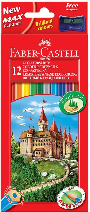 Lapsa me ngjyra Faber-Castell Castle 120112LE, set 12 ngjyra