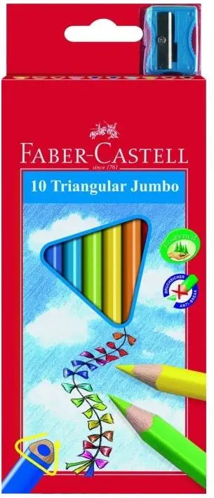 Ngjyra druri Faber-Castell, 10 ngjyra