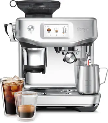 Makina espresso Sage Barista Touch Impress SES882BSS, ekran me prekje, funksion cold brew, inoks