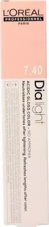 Bojë flokësh L’Oreal Professionnel Dia Light 7.40, gjysmë-permanente, 50 ml, bakër