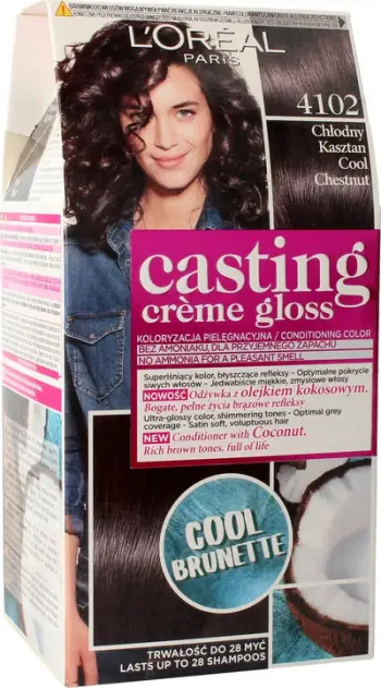 Ngjyrë për flokë për femra L'Oreal Paris Casting Creme Gloss 4102 Kasztan i ftohtë, 1 copë