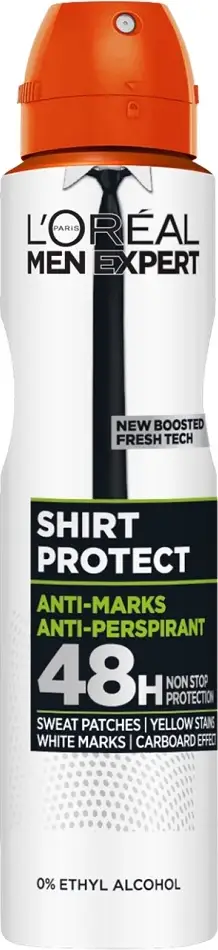 Deodorant antiperspirant LOréal Men Expert Shirt Protect Green, 250 ml, për meshkuj