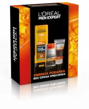Set për kujdes të lëkurës për meshkuj L'Oreal Paris Men Expert Hydra Energetic, 400ml+50ml+100ml