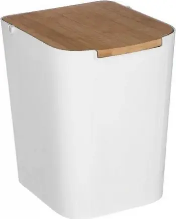 Kosh mbeturinash 5five Baltik, 5L, plastik, i bardhë