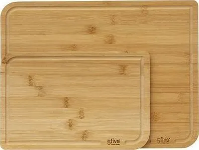 Set dërrasash prerjeje Rack & Rail Company Bamboo, 2 copë, bambu, kafe natyrale - 1