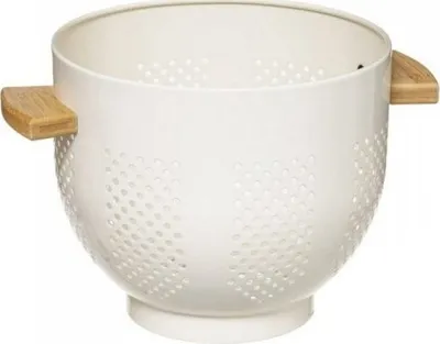 Kulluese metalike Hahn, 20cm, dorezë druri, e bardhë - 1