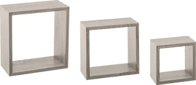 Rafte varëse muri 5five, set 3 copë, MDF, gri - 1