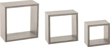 Rafte varëse muri 5five, set 3 copë, MDF, gri