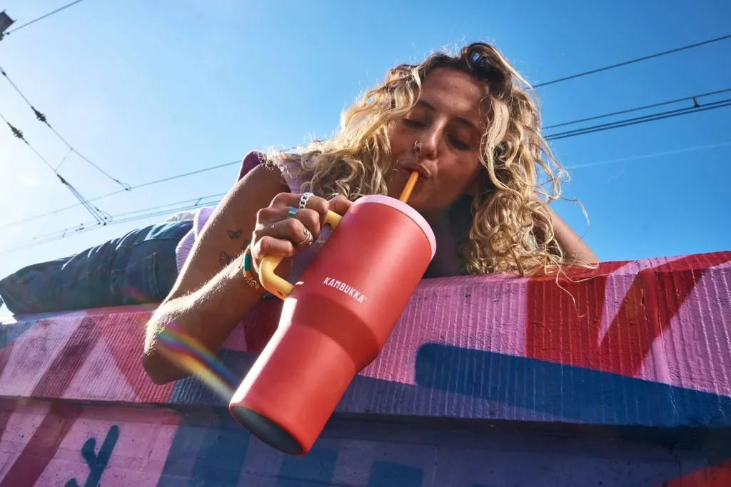 Termus Kambukka Rio Tumbler 950ml, Portokalli - 14