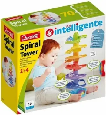 Lodër për bebe Quercetti: Pistë spirale me top, +12 m