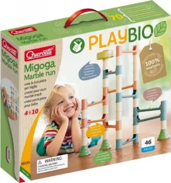 Rrëshqitëse mermeri lodër Quercetti Playbio Migoga, 49 copë, 4+, shumëngjyrësh