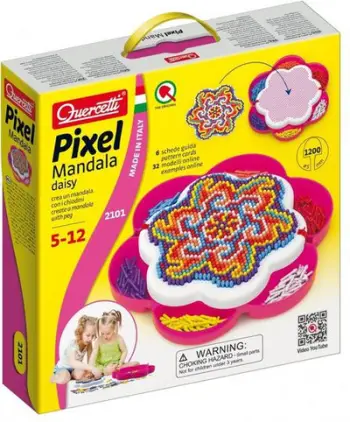 Set mozaiku me butona Quercetti Mandala Daisy, 1200 pjesë, +5 vjeç