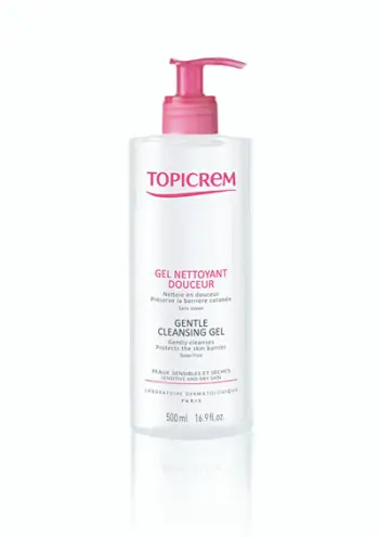 Xhel pastrues për trup dhe fytyrë Topicrem Gentle, 500 ml
