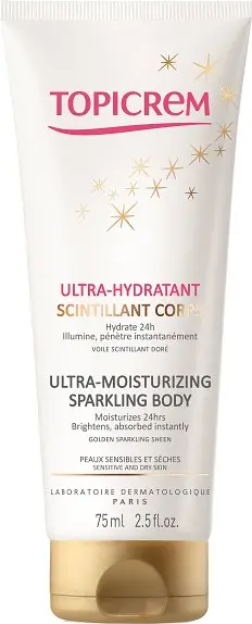 Krem hidratues trupor me efekt shkëlqimi Topicrem, 75 ml