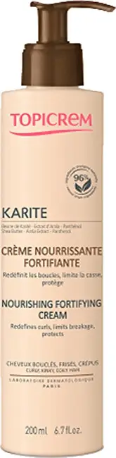 Krem ushqyes pa shpëlarje për flokë kaçurrela Topicrem, 200 ml