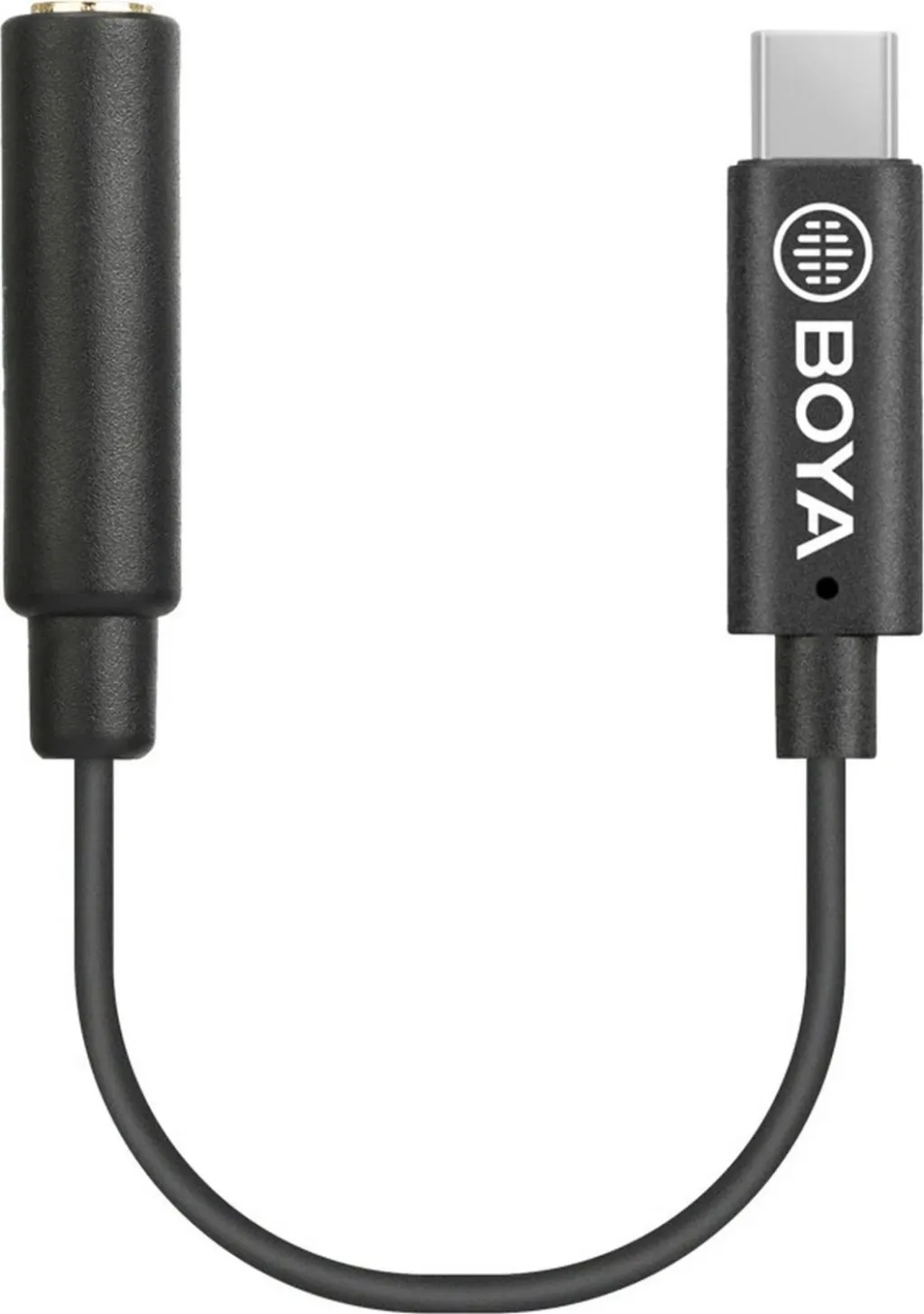 Adapter BOYA 3.5mm femër TRS në mashkull USB-C, ngjyrë e zezë - 1