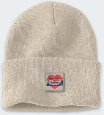 Kapele Carhartt Knit Heart Patch për gra, një masë, Oat Milk