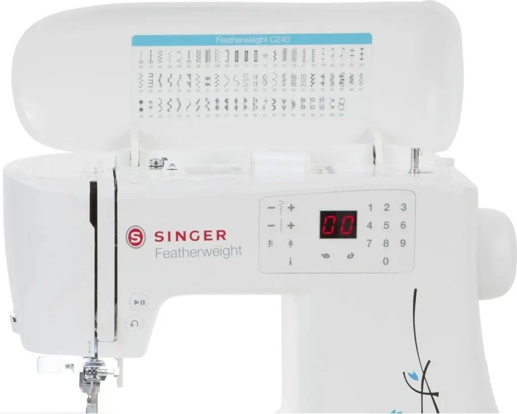 Makina qepëse Singer C240, 70 lloje qepjesh, elektronike, e bardhë - 4