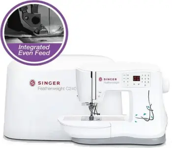 Makina qepëse Singer C240, 70 lloje qepjesh, elektronike, e bardhë