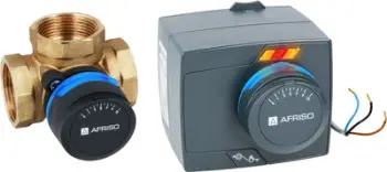 Valvulë përzierëse Afriso, DN32, RPI 1/4", +aktuator elektrik ARM 343 ProClick