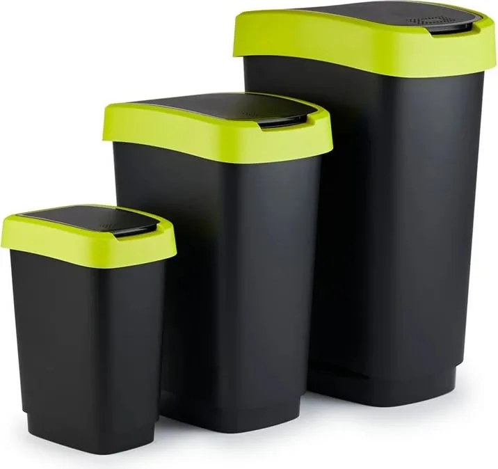 Kosh mbeturinash Rotho Twist 10L, Plastikë, Lime - 2