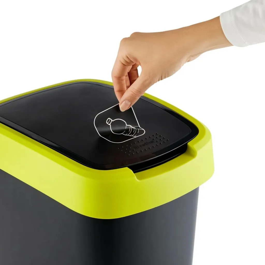 Kosh mbeturinash Rotho Twist 10L, Plastikë, Lime - 4