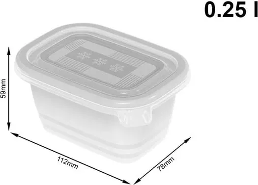 Enë për ngrirje Rotho Freeze, 6x250ml, Transparent - 3