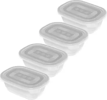 Enë ngrirëse Rotho Freeze, 4x500ml, Transparente