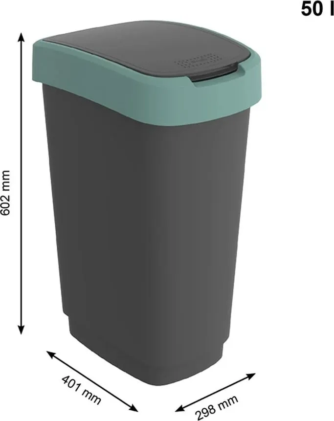 Kosh mbeturinash Rotho Twist, 50l, Jeshile - 5