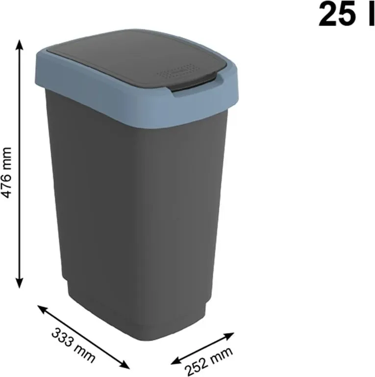 Kosh mbeturinash Rotho Twist, 25L, Blu - 4