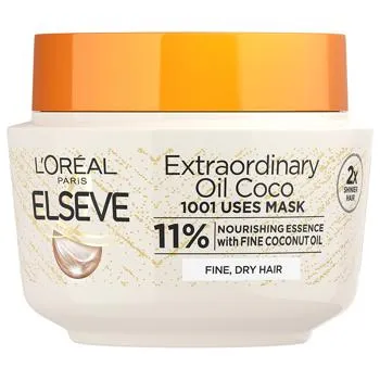 Maskë për flokë L'Oreal Paris Elseve, Extraordinary Coconut Oil, 300 ml - 1
