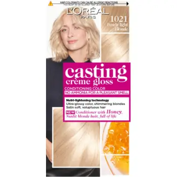 Ngjyrë për flokë L'Oreal Paris Casting, 1021 Pearly Light Blonde, 48 ml