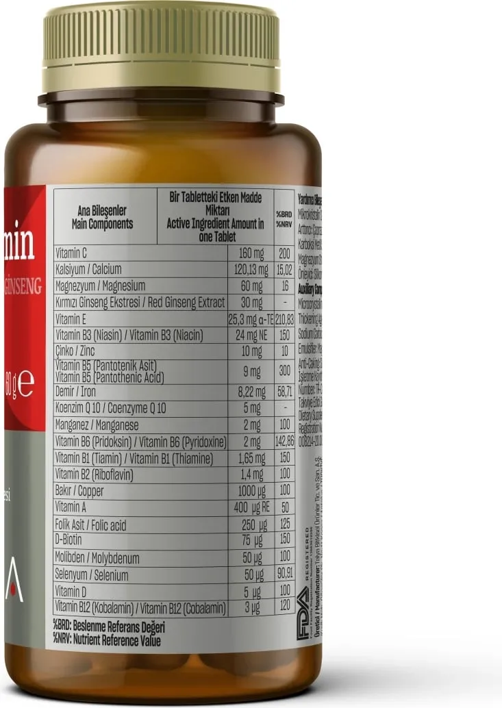 Suplemente Talya Herbal Multivitamin, 60 tableta, 60g - 2