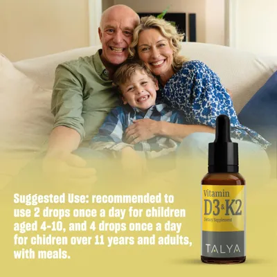 Suplemente TALYA Herbal Vitamin D3 K2 Liquid Drops, 10ml - 4