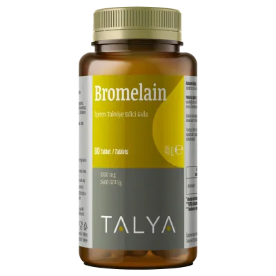 Suplemente TALYA Herbal Bromelain 1000 mg 2400 GDU/g, 60 kapsula - 1