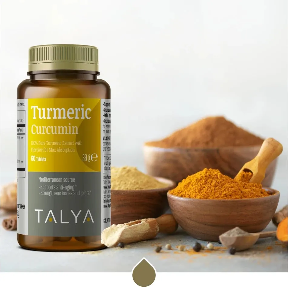 Suplemente TALYA Herbal Turmeric Curcumin, 1120 mg, 60 kapsula - 3