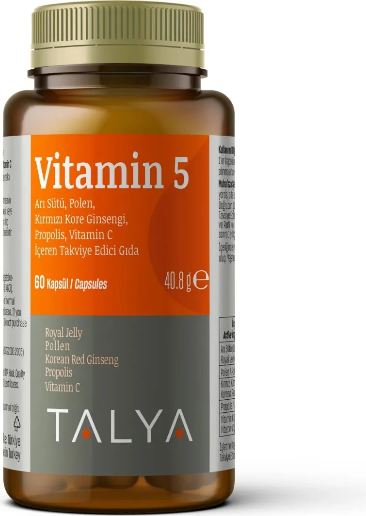 TALYA Herbal Vitamin 5 Immune Support, 60 kapsula - 1
