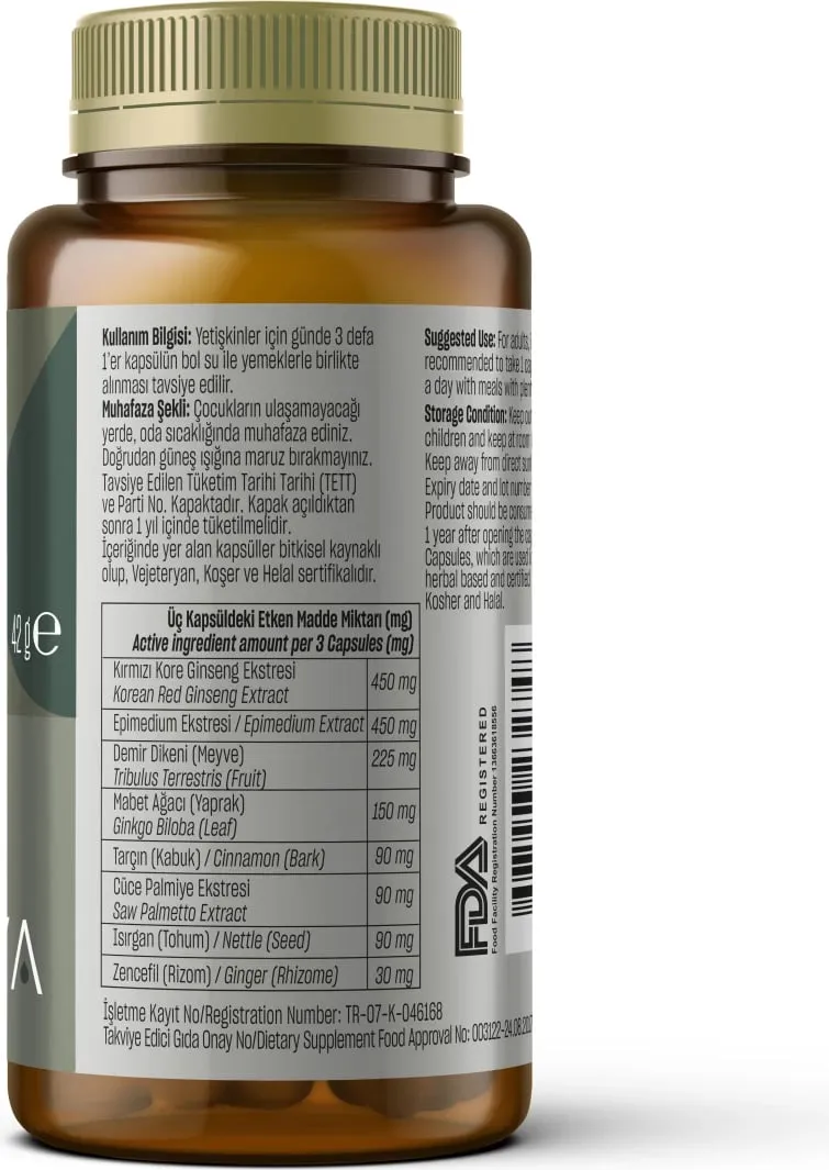 Suplemente TALYA Herbal ULTRA VitaMAN, 60 kapsula - 2